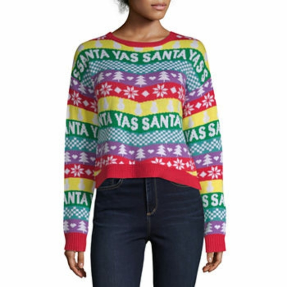 Derek Heart Yas Santa Ugly Xmas Sweater 